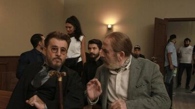 Salloum Haddad and Abed Fahed in Syrian drama '350 Grams'. Abu Dhabi Media