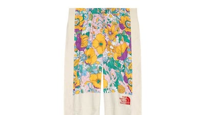 Retro floral tracksuit bottoms.