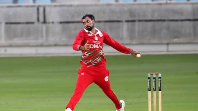 Bilal Khan of Oman in action.