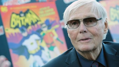 Actor Adam West attending the Batman: Return of the Caped Crusaders Press Room at New York Comic-Con in 2016. Mike Coppola / AFP