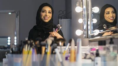 Bashayer Al Mualla, who runs her own make-up studio in Abu Dhabi. Mona Al Marzooqi / The National