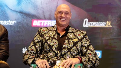 Tyson Fury with his WBC belt. Getty