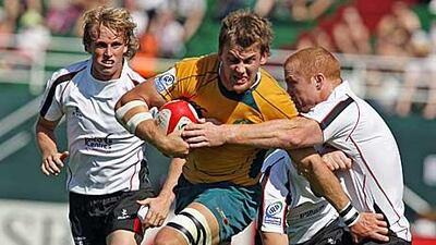 Talented young players such as James Love, far left, could be lost to the international game under new IRB rules on residency, says Sean Hurley, the Arabian Gulf’s sevens captain.