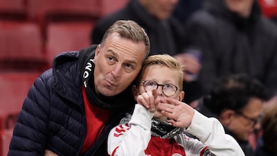 Supporters of Denmark. EPA