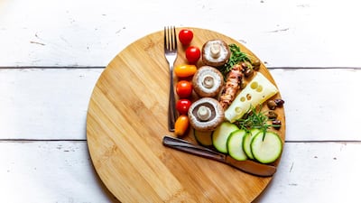 Nutritionists recommend eating fibre-rich fruits, veggies, wholegrains and lean plant proteins when fasting intermittently. Getty