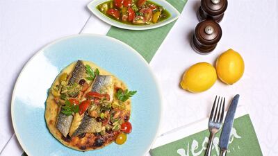 Pan-fried sea bass Courtesy Vespa