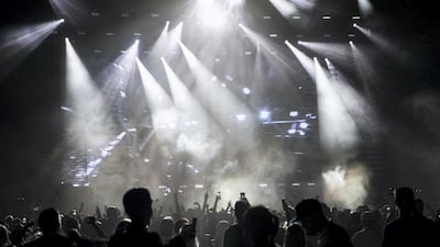 Thousands turned out for the Calvin Harris concert at the du Arena. Reem Mohammed / The National