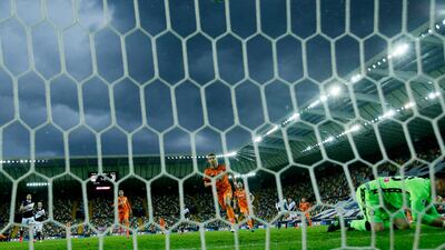 Juventus' Cristiano Ronaldo scores their first goal from the penalty spot. Reuters