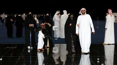 Emiratis cast their ballots during the early voting period. Chris Whiteoak / The National