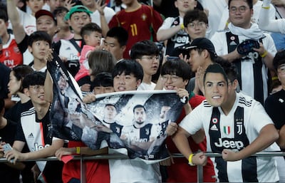 South Korean Juventus fans had hoped to see Cristiano Ronaldo in action. AP