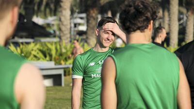 Celtic football club training in Dubai. Courtesy Celtic FC