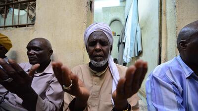 A member of Sudanese community attends the funeral of their a comrade at a house in Battawien district in central Baghdad, Iraq. EPA
