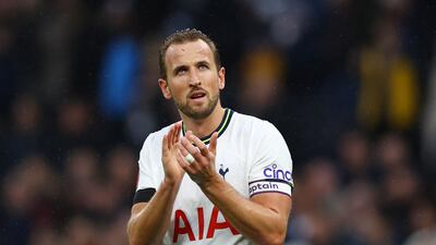 Tottenham's Harry Kane celebrates after the match. Action Images