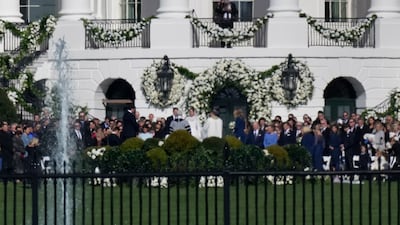 President Joe Biden's granddaughter, Naomi Biden, married her fiance, Peter Neal, on the South Lawn of the White House on Saturday. AP