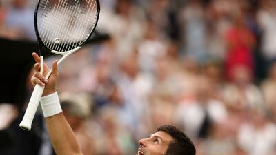 Novak Djokovic celebrates his win. Getty