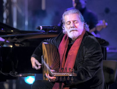 Marcel Khalife, one of the Arab world's most influential oud players and composers, is coming to Dubai to headline Wasla Festival. Leslie Pableo / The National