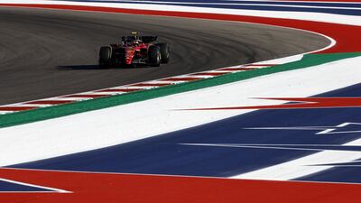 Carlos Sainz on track during practice ahead of the F1 Grand Prix of USA. Getty