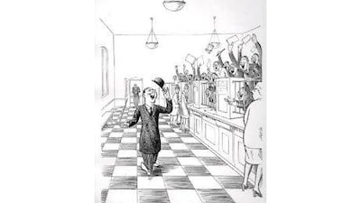 "The Man who Paid off his Overdraft" (H M Bateman Designs / www.hmbateman.com)