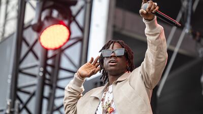 Afrobeats singer Rema performs at the Slottsfjell Festival 2023 in Norway. Photo: Redferns