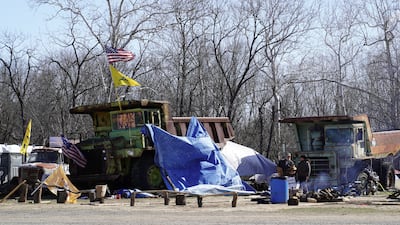 Those who took part in the People's Convoy faced temperatures below freezing on Monday night at the Hagerstown Speedway.