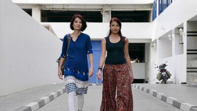 Arva Ahmed, (L), and her sister Farida Ahmed. Pawan Singh / The National