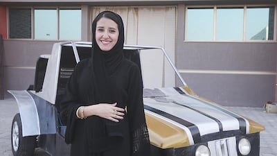 Inspired by a video of a pilot without arms in the US airforce who could not drive, Reem Al Marzouqi decided to invent a car that would require only the use of feet and not hands. Lee Hoagland/The National