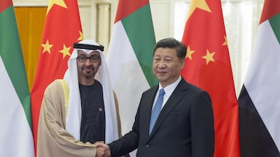 Arabic social media was buzzing about the visit of Sheikh Mohamed bin Zayed Al Nahyan, Crown Prince of Abu Dhabi and Deputy Supreme Commander of the UAE Armed Forces to China this week. Mohamed Al Suwaidi / Crown Prince Court - Abu Dhabi
