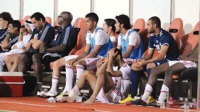 The Sharjah football club after losing to Ajman.