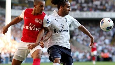 Tottenham’s Benoit Assou-Ekotto, right, is ‘an outstanding left-back’, according to his manager Harry Redknapp.