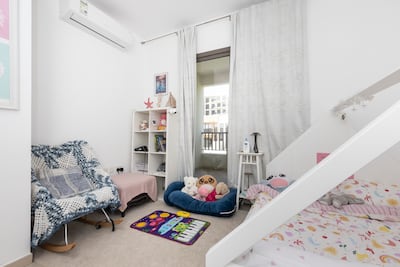 A colourful children's bedroom at the family home. Antonie Robertson / The National
