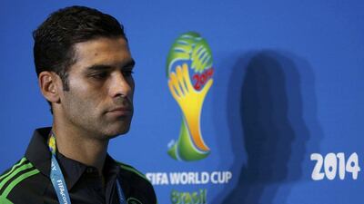 Mexico captain Rafa Marquez shown at a press conference on Thursday in Natal, Brazil before his side's World Cup 2014 opener on Friday v Cameroon. Toru Hanai / Reuters / June 12, 2014