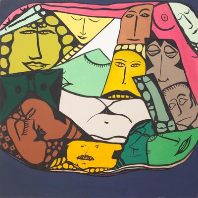 Huguette Caland's 'Exit', 1970. Courtesy of the artist and Lombard Freid Gallery, NY