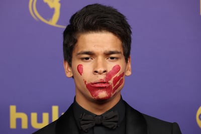 D'Pharaoh Woon-A-Tai makes a stand at the 76th Primetime Emmy Awards in Los Angeles. Reuters