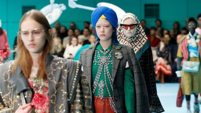 The 'Indy Full Turban" by Gucci that drew critisism for cultural appropriation. AP