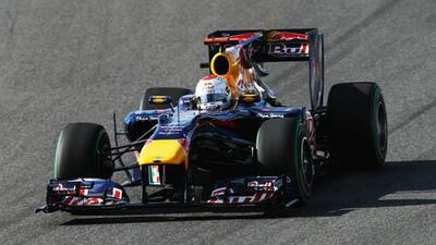 Sebastian Vettel of Germany and Red Bull Racing drives during the Japanese Formula One Grand Prix.