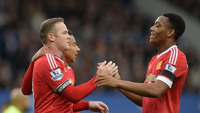 The arrival of Anthony Martial, right, has made Manchester United's forward line more dynamic. Peter Powell / EPA