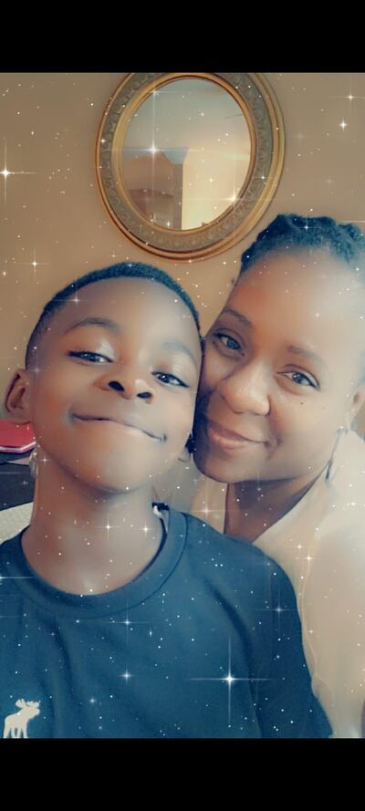 Tammie Hairston with her son Kyree McBride, who developed MIS-C. Courtesy of Tammy Hairston