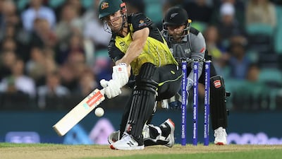 Mitchell Marsh of Australia in action against New Zealand at Sydney Cricket Ground on October 22, 2022. Getty Images