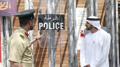 Sheikh Hamdan bin Mohammed, Crown Prince of Dubai, inaugurates the emirate's second Smart Police Station in the La Mer. Dubai Media Office / Wam