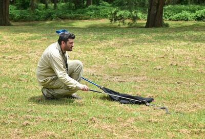 Snake catcher Harley Jones in action. Photo by Ronan O’Connell