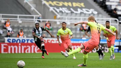 Kevin De Bruyne - 8: The Belgian was sensational in the first half. His penalty effectively killed the game off. AFP