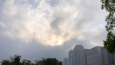 Fog engulfed with high humidity in Abu Dhabi.