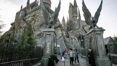 The Hogwarts castle ride in Universal Studios, Hollywood. Photo: Universal Studios