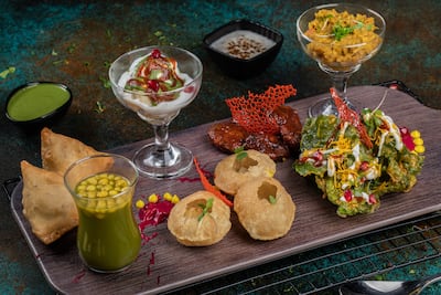 Chaat platter at Laung by Peppermill.