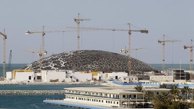 The construction site of the Louvre Abu Dhabi designed by Jean Novel is seen on Saadiyat Island in Abu Dhabi. Caren Firouz / Reuters