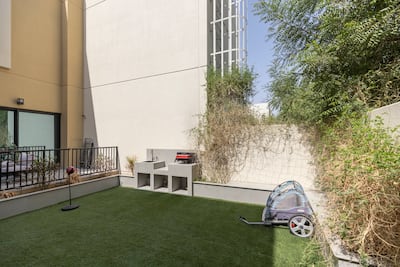 The garden area outside the house. Antonie Robertson / The National