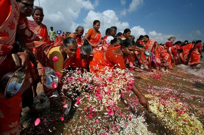 A prayer ceremony for the victims of the 2004 tsunami at Marina Beach in Chennai in 2019. The Quad has its roots in its four member countries coming together to respond to the disaster that killed over 200,000 people. Reuters