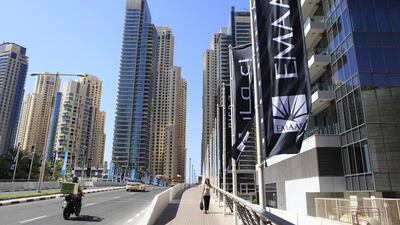 Property stocks struggled on the DFM after reports predicted a fall in home prices this year. Sarah Dea / The National