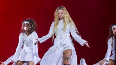 Her set moved between 1990s-inspired Arabic pop, mahraganat, Levant wedding music and folk