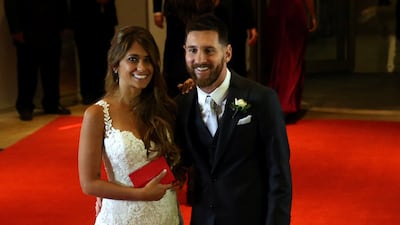 Argentine soccer player Lionel Messi marries his childhood sweetheart Antonela Roccuzzo in their hometown of Rosario, Argentina on June 30, 2017. Marcos Brindicci / Reuters
